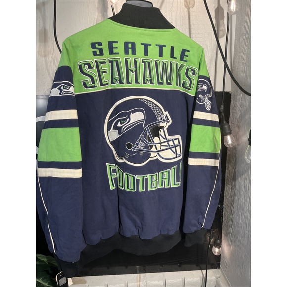 NFL Seattle Seahawks GIII Varsity Snap Jacket Size Adult  5X Quilted Lining - Picture 1 of 15
